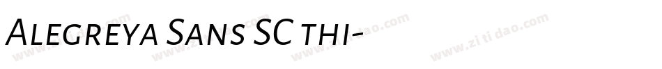 Alegreya Sans SC thi字体转换